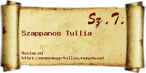 Szappanos Tullia névjegykártya